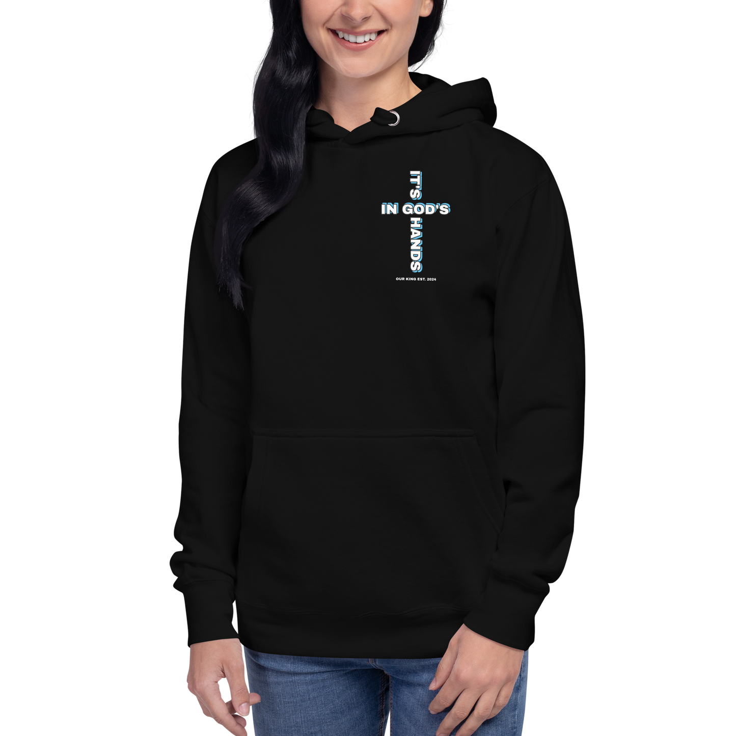 In God's Hands Hoodie-Black