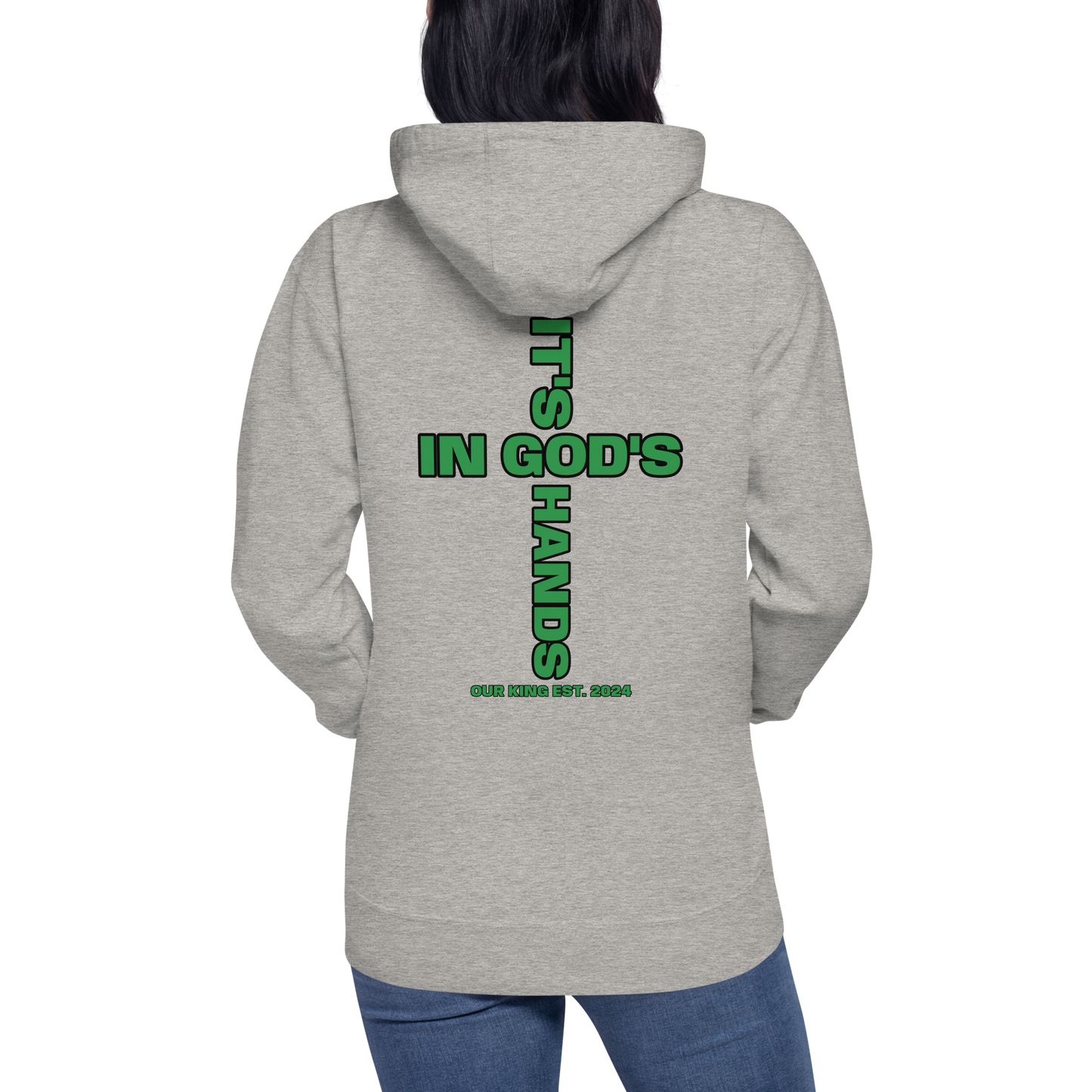 In God's Hands Hoodie-Grey