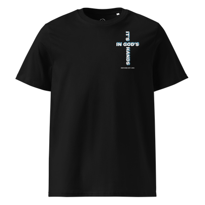 In God's Hands Tee-Black/Blue